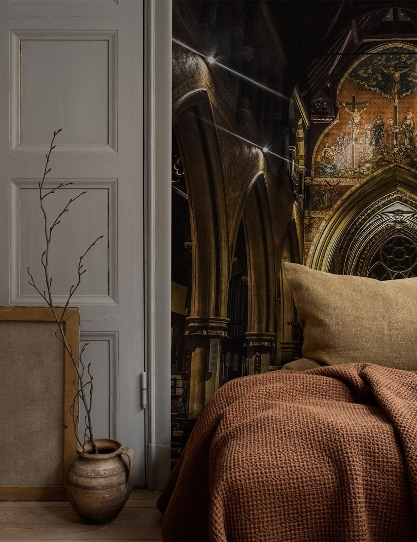 Wallpaper mural featuring a scene of St. Peter's Church in Bournemouth, ideal for use as a bedroom decoration.