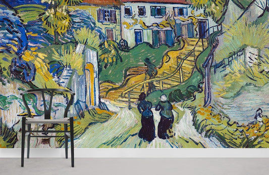 Stairway in village Wall Murals for Room decor