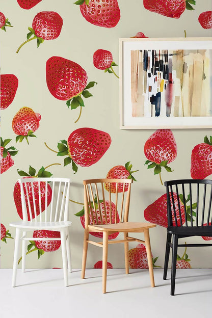 lounge wallpaper with an eye-catching fruit design