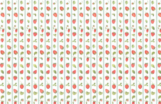 Red Floral Botanical Garden Mural Wallpaper