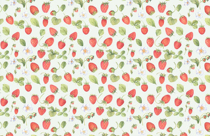 Vintage Strawberry Botanical Mural Wallpaper
