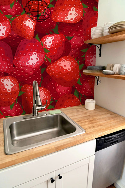 wallpaper with a nice strawberry design
