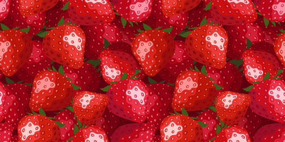 Wallpaper of a fresh strawberry in red color.