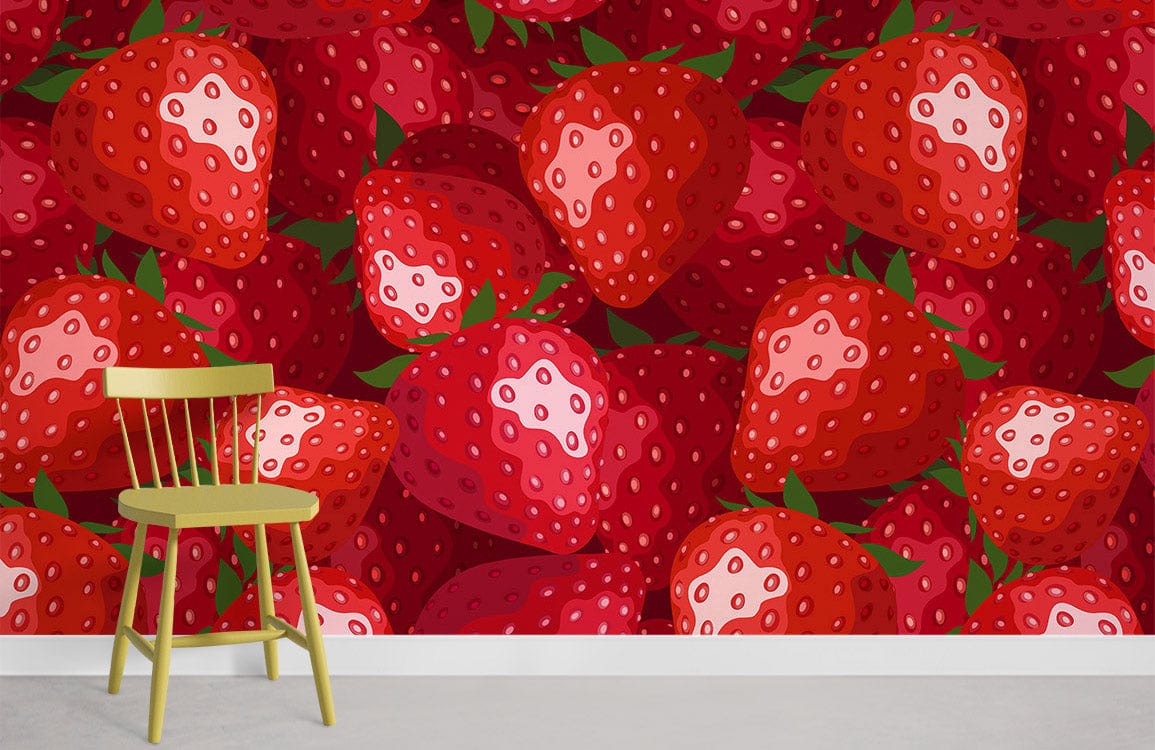 strawberry pattern fruit wallpaper