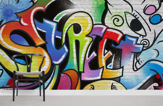 Colorful Graffiti Art Mural Wallpaper