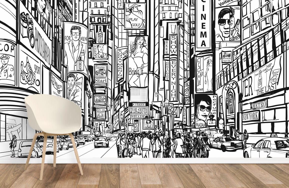 street in New York city wallpaper fo room