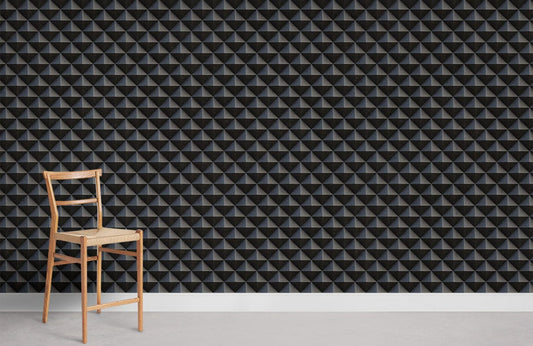 room style with metal wallpaper mural