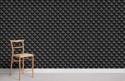 room style with metal wallpaper mural