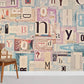 Stylish Letters Pattern Wallpaper Room