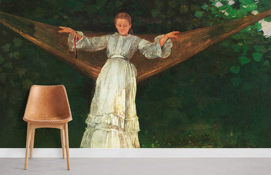 Swing Girl Mural Wallpaper Room