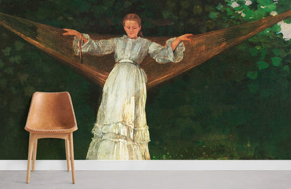 Swing Girl Mural Wallpaper Room