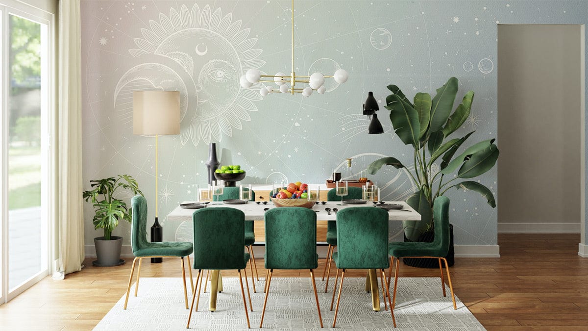 Sun & Planet Space Wallpaper Home Interior Decor