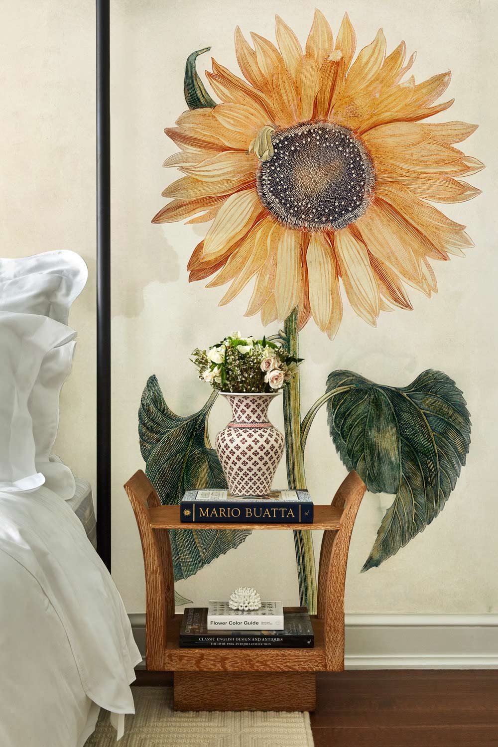 Sunflower Painting Floral Wallpaper Decoration