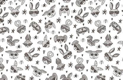 Sunglass Bunny Cartoon Wallpaper Art Design