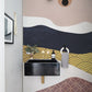 wallpaper mural depicting an abstract dawn, ideal for use in bathroom design.