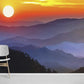 Sunset over the Mountains Wallpaper Mural
