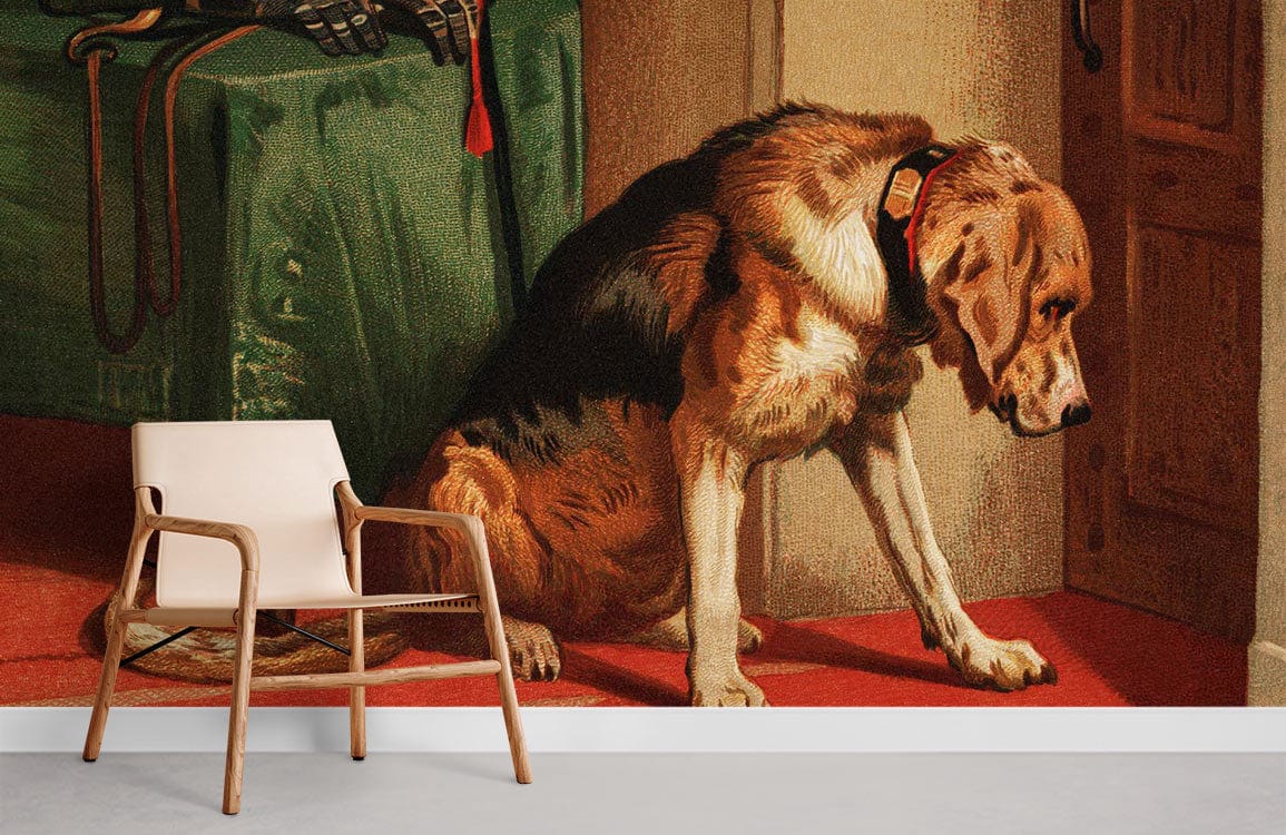 oil painting dog wall Murals for Room decor