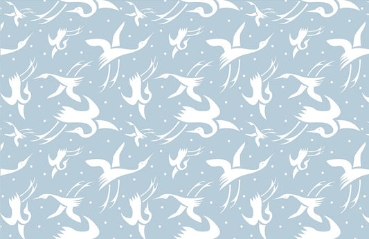 Swan Pattern Animal Wallpaper Mural