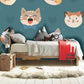 Wallpaper mural of a cute cat designed specifically for use in interior design.