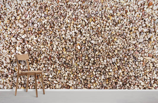 Mini Stones Wallpaper Mural for Home Decoration Featuring an Industrial Look