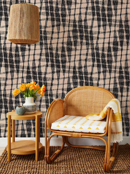 net shadow pattern mural for wall