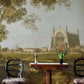 Wall mural wallpaper depicting the Chapel of Eton College for use in interior design of hallways