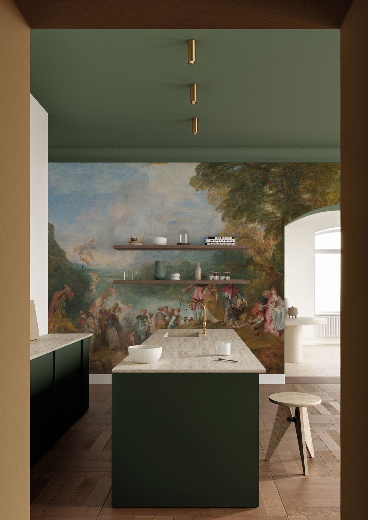 The Embarkation for Cythera Wallpaper Mural for kitchen decor