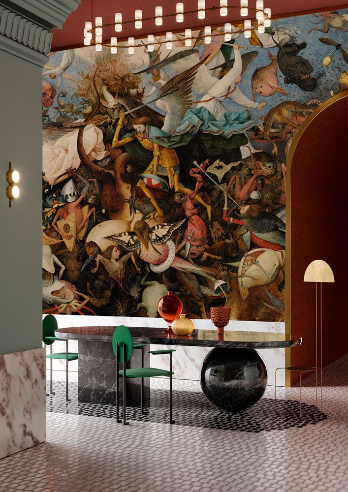 The Fall of the Rebel Angels Wallpaper Mural for dining room decor