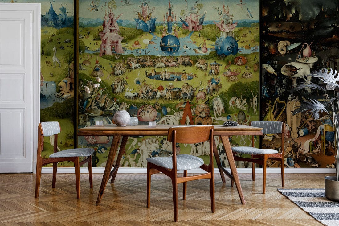 The Garden of Earthly Delights Wallpaper Mural for dining room decor