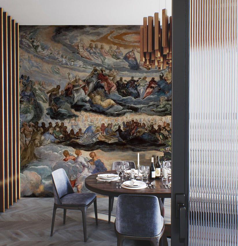 The Heaven Wallpaper Mural as a Decoration for the Dining Room