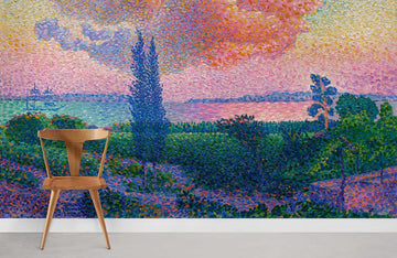 Impressionist Sunset Scenic Wall Mural