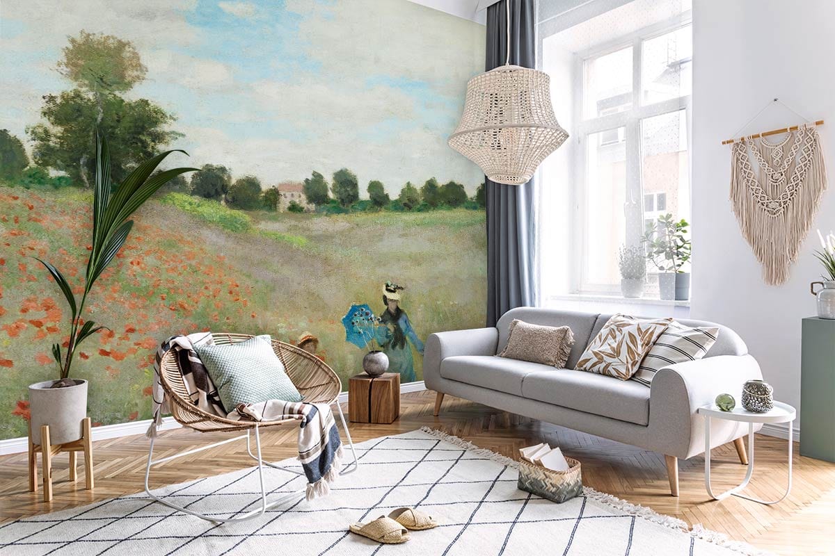 Wild Field oil painting Mural Wallpaper for living Room decor