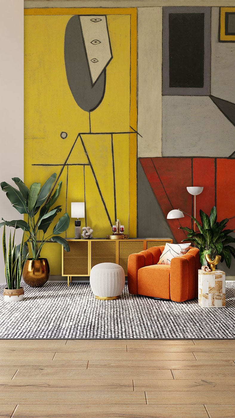 abstract art decor wallpaper mural lounge decoration design