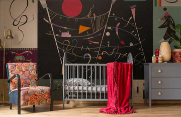 Abstract Geometric Artistic Mural Wallpaper