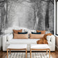 This snowy path wallpaper mural will look great in your living room
