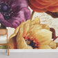 Vibrant Floral Elegance Script Background Wallpaper Mural