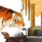 Decorate Your Living Room with a Tiger Wallpaper Mural
