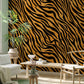 mural wallpaper for living room decoration including tiger fur art and animal skin.