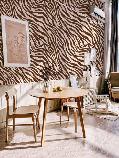 unusual tiger fur pattern wall mural home decor
