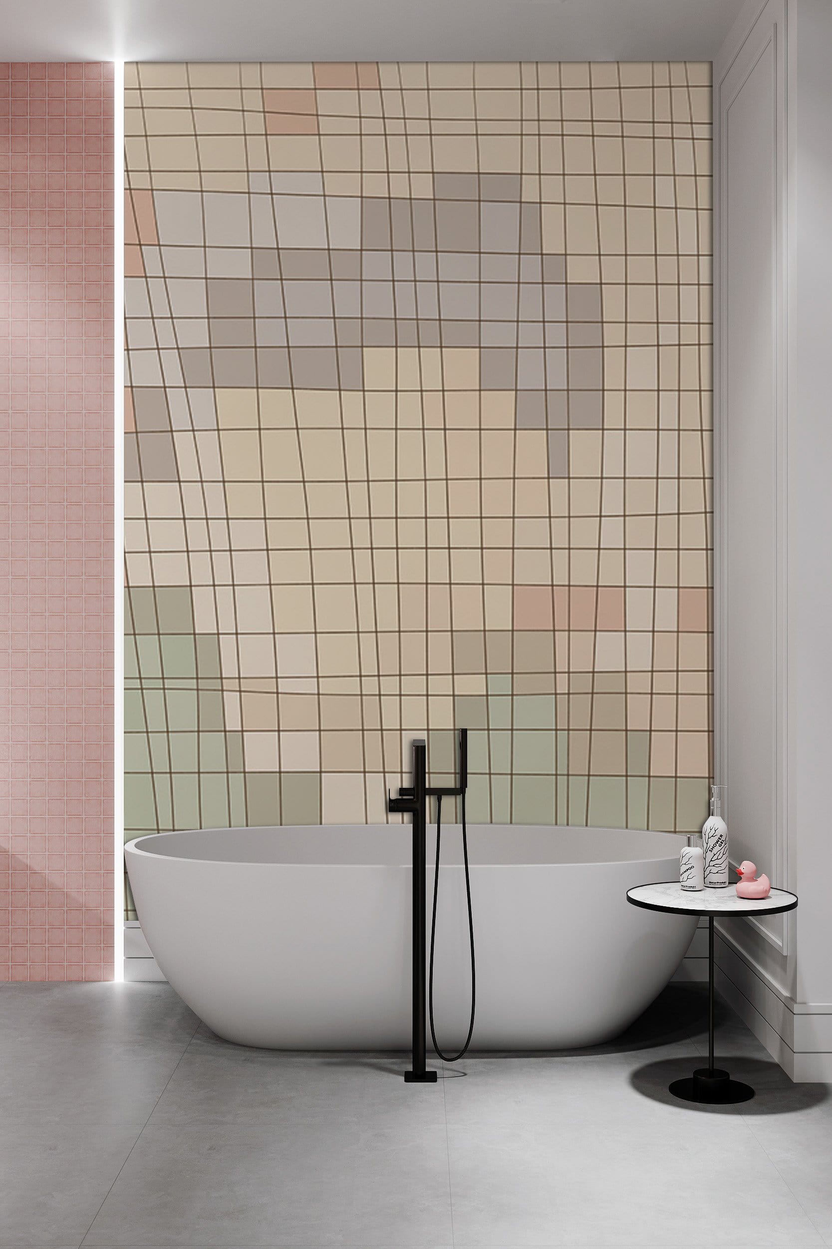 Van Gogh Bathroom Wall Mural Decor Featuring a Soft-Color Illustration of the Artist