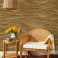 Hallway wallpaper mural featuring tiny gold cracks.
