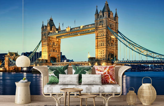 tower bridge landmark wallpaper mural living room decor