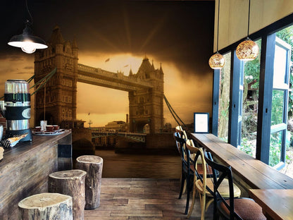 Tower Bridge Scenery Wallpaper Mural for Use as D��cor in the Dining Room