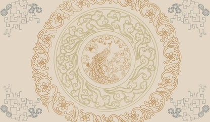 custom peacock pattern animal wallpaper mural for home decor