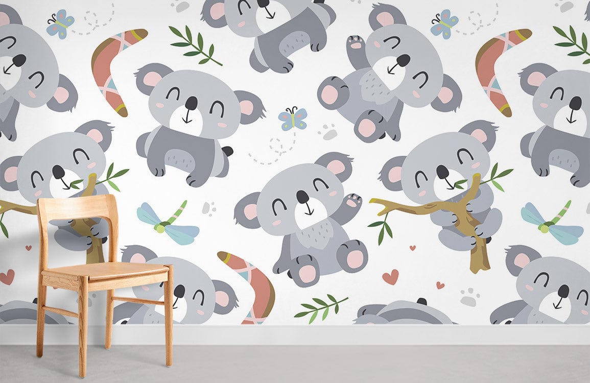 Cartoon Animal Mural Wallpaper Room Decoration Idea