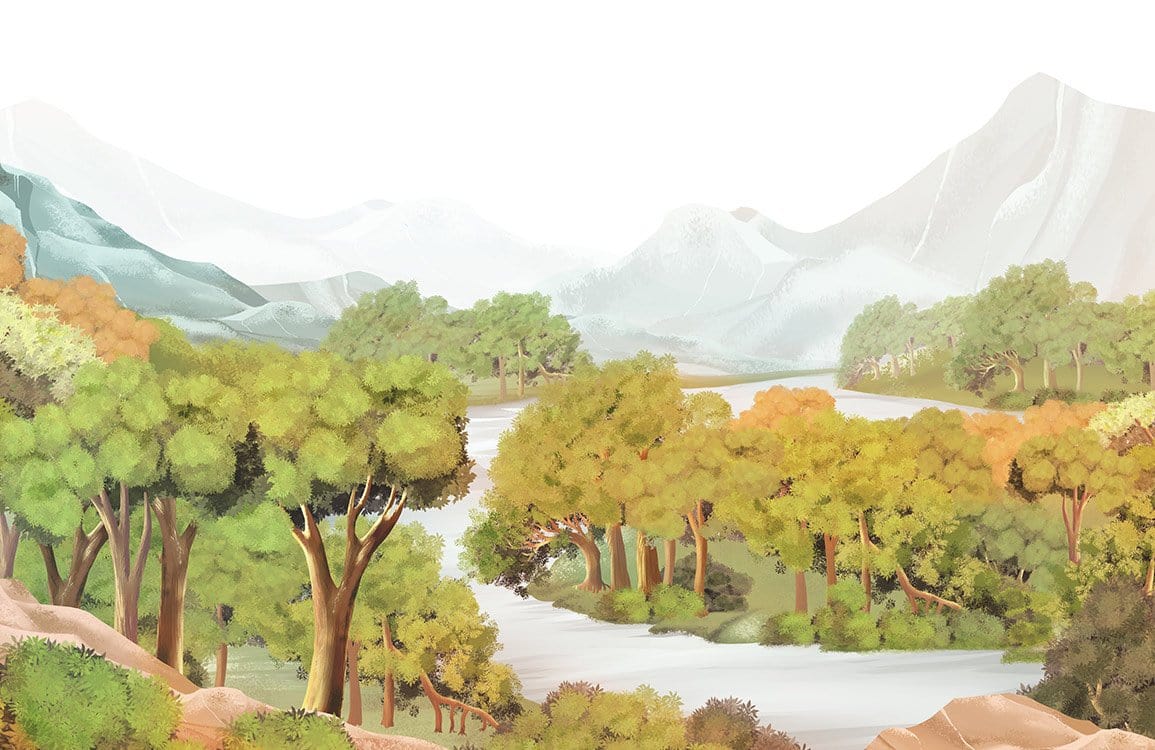 Serene Nature Landscape Scenic Wallpaper Mural