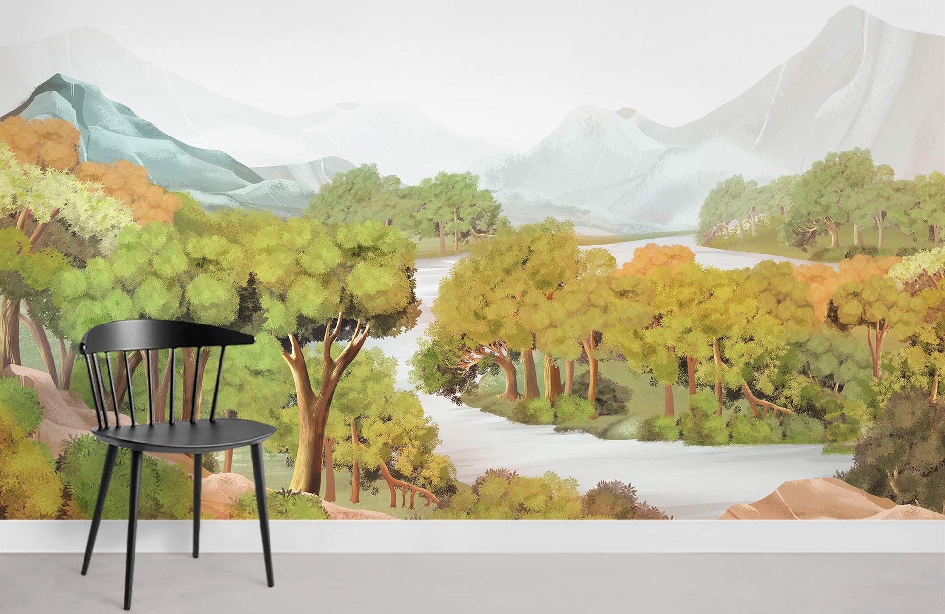 Forest Valley Wallpaper Mural Room Decoration Idea