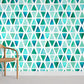 Triangular Tile Green Wallpaper Room
