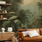 tropical jungle wallpaper mural for living dining room decor