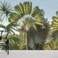 wallpaper mural with a tropical motif for use in interior decoration
